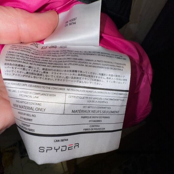 Spyder ThermaWeb Jacket Womens M Puffer Performance Full Zip Storm Flap Black - Picture 3 of 7